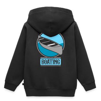 Boating Yacht Sailboat Boat Boat - Kids Premium Organic Hoodie - black - Back - AI Model Kid Male (0cm)