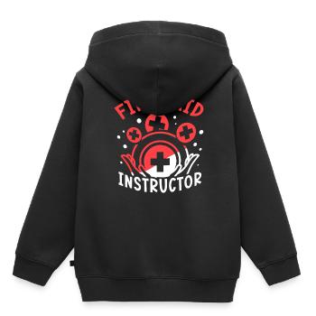 Instructor for First Aid Course Teacher Trainer - Kids Premium Organic Hoodie - black - Back - AI Model Kid Male (0cm)
