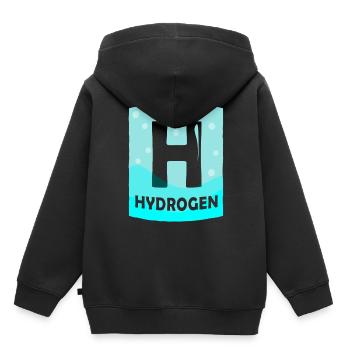 Hydrogène Énergie Hydrogène Élément - Sweat Premium à capuche enfant bio - noir - Dos - AI Model Kid Male (0cm)