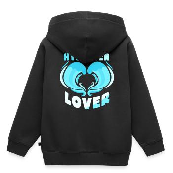 Hydrogen Lover Energy Element Hydrogen - Sweat Premium à capuche enfant bio - noir - Dos - AI Model Kid Male (0cm)