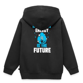 L’énergie de l’hydrogène est l’avenir de l’hydrogène - Sweat Premium à capuche enfant bio - noir - Dos - AI Model Kid Male (0cm)