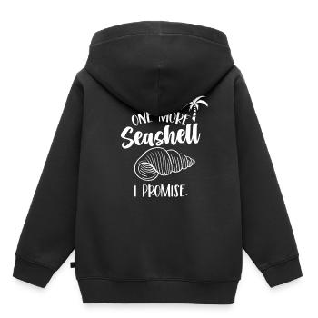 Nur Noch Eine Muschel Ich Verspreche Es Muscheln - Kinder Premium Organic Hoodie - Schwarz - Hinten - AI Model Kid Male (0cm)