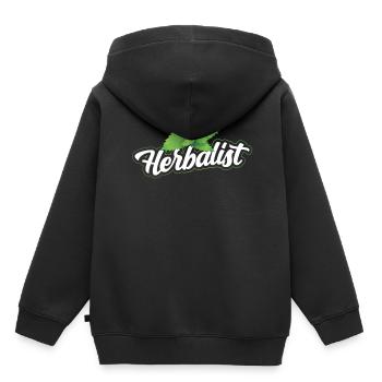 Herb Collector Herb Garden Herbes aromatiques - Sweat Premium à capuche enfant bio - noir - Dos - AI Model Kid Male (0cm)
