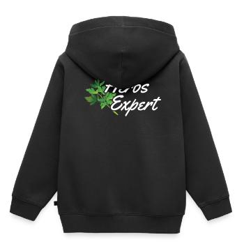 Herb Expert Herb Herb Garden - Sweat Premium à capuche enfant bio - noir - Dos - AI Model Kid Male (0cm)