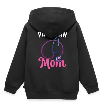 Médecin Mère Profession Médecin Médecin Médecin - Sweat Premium à capuche enfant bio - noir - Dos - AI Model Kid Male (0cm)