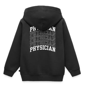 Arzt Medizin Mediziner Beruf Doktor - Kinder Premium Organic Hoodie - Schwarz - Hinten - AI Model Kid Male (0cm)