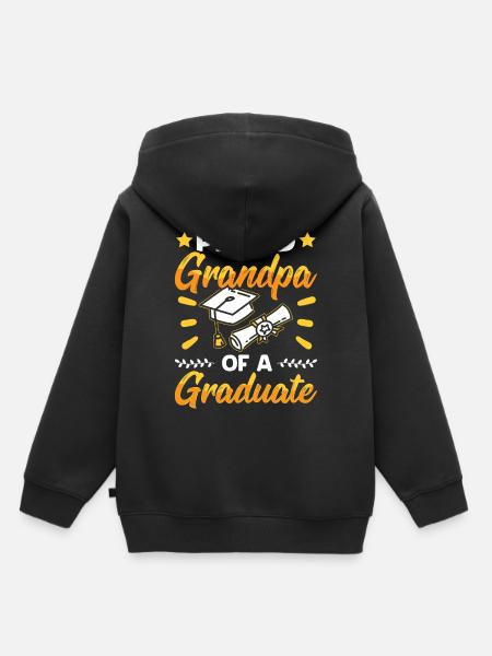 Stolzer Großvater Eines Absolventen Absolvent - Kinder Premium Organic Hoodie - Schwarz