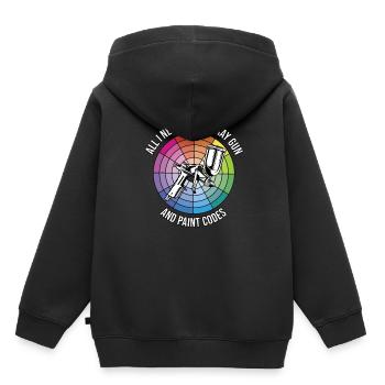 Peintre de voitures Peintre de véhicules Peintre - Sweat Premium à capuche enfant bio - noir - Dos - AI Model Kid Male (0cm)