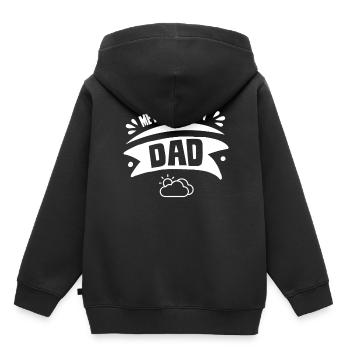 Météorologue Papa Météorologie Prévisions météorologiques - Sweat Premium à capuche enfant bio - noir - Dos - AI Model Kid Male (0cm)
