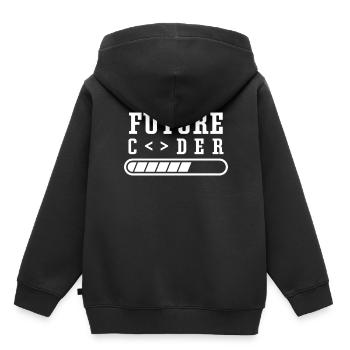 Zukünftiger Coder Programmierer Coding Code - Kinder Premium Organic Hoodie - Schwarz - Hinten - AI Model Kid Male (0cm)