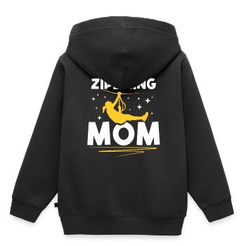 Ziplining Mama Sayings Zipline Zipline Zip Line Sport - Kids Premium Organic Hoodie - black - Back - AI Model Kid Male (0cm)