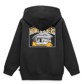 Propriétaire Maison Propriétaire Maison Propriétaire Maison - Sweat Premium à capuche enfant bio - noir - Dos - AI Model Kid Male (0cm)