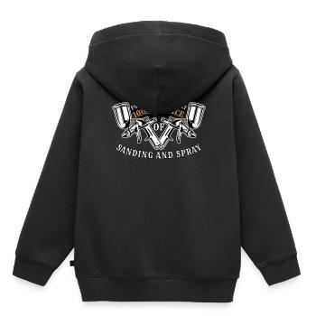 Peintre de véhicule Peintre de voiture Peintre - Sweat Premium à capuche enfant bio - noir - Dos - AI Model Kid Male (0cm)