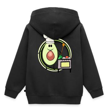 Avocado Cooking Hobby Chef Chef Chef's Hat Stove - Kids Premium Organic Hoodie - black - Back - AI Model Kid Male (0cm)