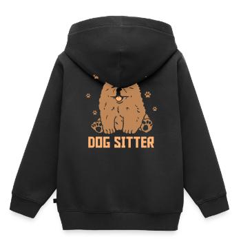 Dog Sitter Dog Sitting Dog Sitting - Kids Premium Organic Hoodie - black - Back - AI Model Kid Male (0cm)