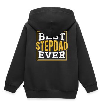 Meilleur beau-père de tous les temps Beau-père Beau-père - Sweat Premium à capuche enfant bio - noir - Dos - AI Model Kid Male (0cm)