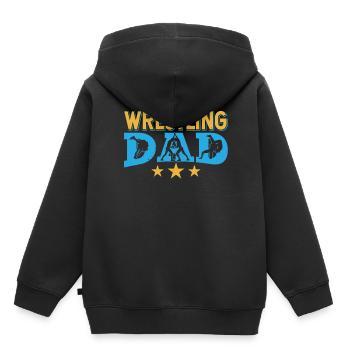 Wrestling Dad Ringkampf Ringer Ringen Wrestler - Kids Premium Organic Hoodie - black - Back - AI Model Kid Male (0cm)