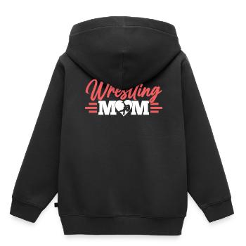 Wrestling Mama Wrestler Ringen Ringer Ringkampf - Kids Premium Organic Hoodie - black - Back - AI Model Kid Male (0cm)