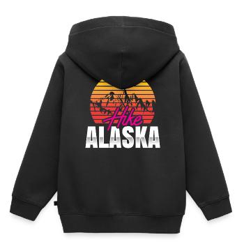 Wanderungen In Alaska Wanderung Wanderer Wandern - Kinder Premium Organic Hoodie - Schwarz - Hinten - AI Model Kid Male (0cm)