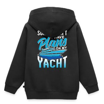 Malheureusement, je ne peux pas avoir de plans pour mon yacht - Sweat Premium à capuche enfant bio - noir - Dos - AI Model Kid Male (0cm)