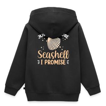 Nur Noch Eine Muschel Ich Verspreche Es Muscheln - Kinder Premium Organic Hoodie - Schwarz - Hinten - AI Model Kid Male (0cm)