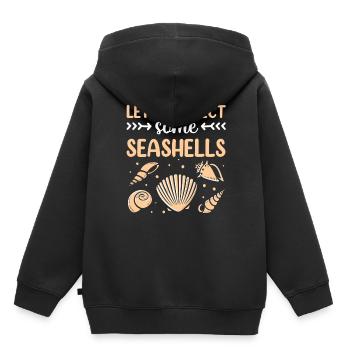 Let's Collect Shells Shell Collector Shell - Kids Premium Organic Hoodie - black - Back - AI Model Kid Male (0cm)