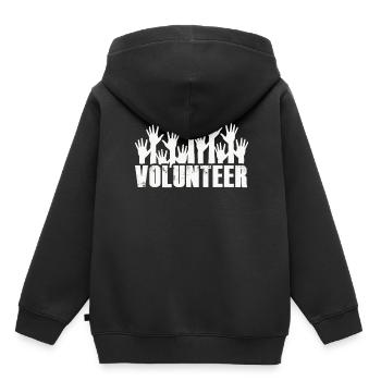 Voluntary volunteering Volunteer - Kids Premium Organic Hoodie - black - Back - AI Model Kid Male (0cm)