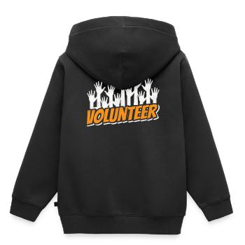 Voluntary volunteering Volunteer - Kids Premium Organic Hoodie - black - Back - AI Model Kid Male (0cm)