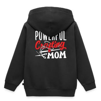 Grands Métiers Maman Maman Artisanat Artisanat - Sweat Premium à capuche enfant bio - noir - Dos - AI Model Kid Male (0cm)