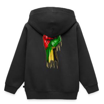 Levez le poing - Mois de l’histoire des Noirs Afro - Sweat Premium à capuche enfant bio - noir - Dos - AI Model Kid Male (0cm)