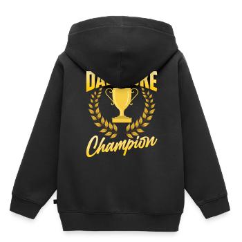 Papa Blague Papa Blagues Père - Sweat Premium à capuche enfant bio - noir - Dos - AI Model Kid Male (0cm)