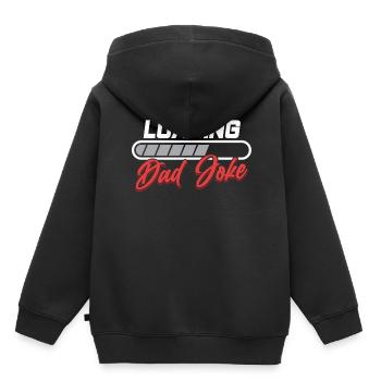 Papa Blague Papa Blagues Père - Sweat Premium à capuche enfant bio - noir - Dos - AI Model Kid Male (0cm)