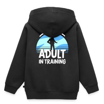 Erwachsener In Ausbildung Geburtstag Erwachsen - Kinder Premium Organic Hoodie - Schwarz - Hinten - AI Model Kid Male (0cm)