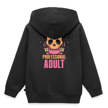 Professioneller Erwachsener Erwachsen Geburtstag - Kinder Premium Organic Hoodie - Schwarz - Hinten - AI Model Kid Male (0cm)