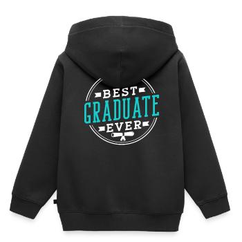 Meilleur diplômé de tous les temps Diplômés diplômés - Sweat Premium à capuche enfant bio - noir - Dos - AI Model Kid Male (0cm)