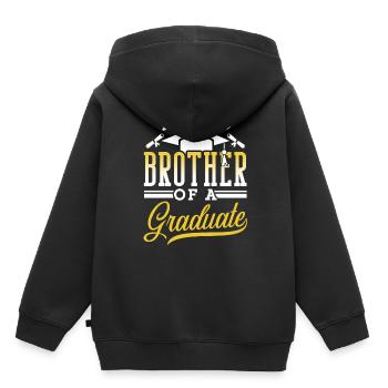 Fier frère d’un diplômé diplômé - Sweat Premium à capuche enfant bio - noir - Dos - AI Model Kid Male (0cm)