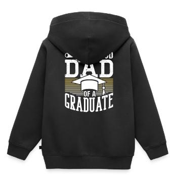 Fier père d’un diplôme d’études supérieures - Sweat Premium à capuche enfant bio - noir - Dos - AI Model Kid Male (0cm)
