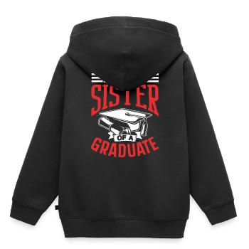 Fière sœur d’un diplômé diplômé - Sweat Premium à capuche enfant bio - noir - Dos - AI Model Kid Male (0cm)