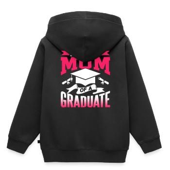 Fière mère d’un diplôme d’études supérieures - Sweat Premium à capuche enfant bio - noir - Dos - AI Model Kid Male (0cm)