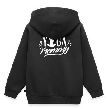 Yoga MomMy MomMy Hobby - Kids Premium Organic Hoodie - black - Back - AI Model Kid Male (0cm)