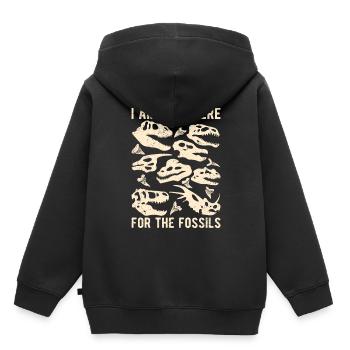 Paléontologie Paléontologue ici pour les fossiles - Sweat Premium à capuche enfant bio - noir - Dos - AI Model Kid Male (0cm)