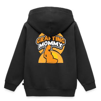 Artisanat Maman Artisanat Mère Amateur - Sweat Premium à capuche enfant bio - noir - Dos - AI Model Kid Male (0cm)
