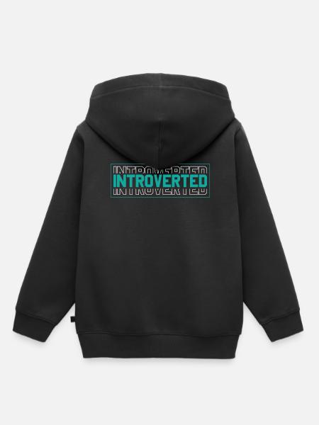 Introvertiert Sarkasmus Schüchtern Introvertierter - Kinder Premium Organic Hoodie - Schwarz