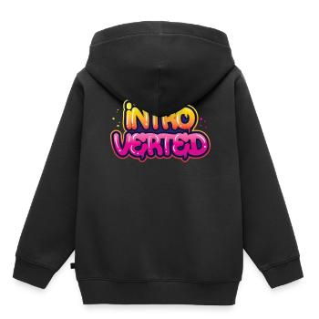 Introverted Introverted Sarcasm Shy - Kids Premium Organic Hoodie - black - Back - AI Model Kid Male (0cm)