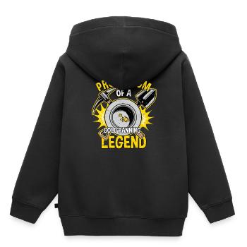 Prospecteurs d’or Mineurs d’or Chercheurs d’or - Sweat Premium à capuche enfant bio - noir - Dos - AI Model Kid Male (0cm)