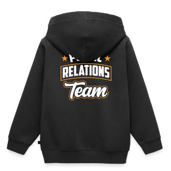 Team Öffentlichkeitsarbeit Public Relations Job PR - Kids Premium Organic Hoodie - black - Back - AI Model Kid Male (0cm)