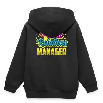 Manager for Public Relations Job PR Profession - Kids Premium Organic Hoodie - black - Back - AI Model Kid Male (0cm)