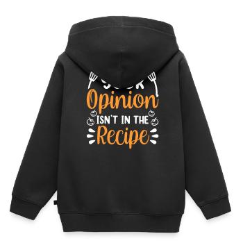 Ihre Meinung Ist Nicht Im Rezept Enthalten Mama - Kinder Premium Organic Hoodie - Schwarz - Hinten - AI Model Kid Male (0cm)