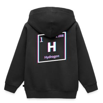 Hydrogène Énergie Hydrogène Élément - Sweat Premium à capuche enfant bio - noir - Dos - AI Model Kid Male (0cm)