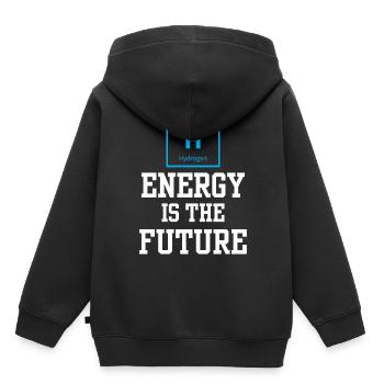 L’énergie de l’hydrogène est l’avenir de l’hydrogène - Sweat Premium à capuche enfant bio - noir - Dos - AI Model Kid Male (0cm)